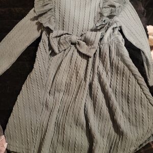 SHEIN Kids Dress in Soft Gray with Ruffles